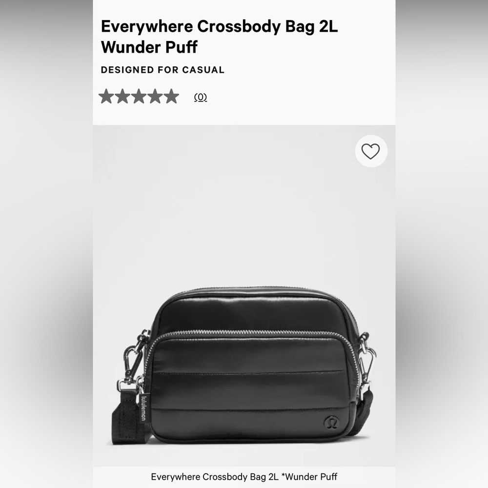 NWT- Everywhere Crossbody- 2L- Black Wanderpuff- W/Crossbody Strap - Picture 2 of 13